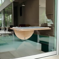 Demi Bonn 15" Cat Window Perch Large Cat Hammock for Window Cat Nest Bed Kittens Resting Seat Cats Bed, Beige