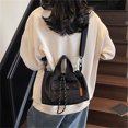 thumbnail image 4 of Women Shoulder Bag Korean Styles Crossbody Bag Drawstring Messengers Bag Commuting Bag Canvas Bucket Bag Handbag, 4 of 9