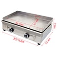 thumbnail image 2 of Commercial LPG Griddle Countertop Flat Cooking Griddle Grill Teppanyaki Grill 2800Pa Stainless Steel, 2 of 12
