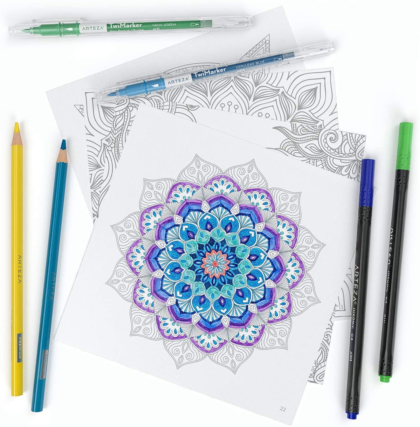 Adult Coloring Book Set: 6 Book Set - 4 Mandalas Books Plus Pattens and  Tranquility - Quality Thick Easy Tear-Out Pages! (Standard) (Original  Version)