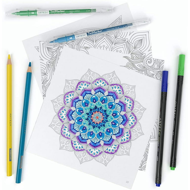 Easy to Color Mandalas Travel Size Coloring Book: Book 2: Small, Pocket  Size Edition Mandala Coloring Book for Kids and Adults. 6x6 mini coloring