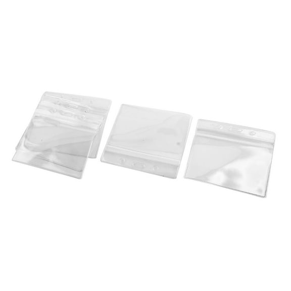 Company Office ID Name Card Container Tag Label Badge Holder Pouch Clear 5pcs