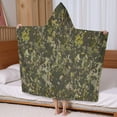 thumbnail image 5 of Olive Green Camo Mottled Pattern Hooded Bath Towel，60"x35" for Ages 3 To 12 Kids, Quick Dry Lightweight Soft Microfiber Hood Beach Towel Cover Up for Kids, 5 of 7