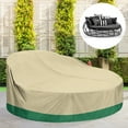 thumbnail image 2 of Housse de Lit de Jour Rond 420D pour l'Extérieur, Housse de Patio Robuste de 88 Pouces Imperméable et Protégée contre les UV pour Lits de Jour Ronds, 2 of 7