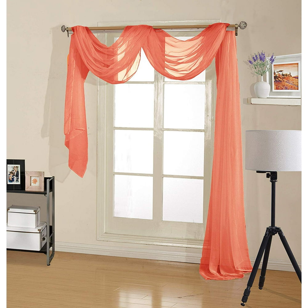 Decotex Premium Sheer Voile Scarf Valance for Home & Event Designs (38 ...