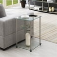 thumbnail image 4 of Designs2Go Table d'Appoint Carrée Classique en Verre à 2 Niveaux, 4 of 8