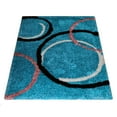 thumbnail image 3 of Rugsotic Carpets Hand Tufted Shag Polyester Eco-Friendly Area Rugs - 10'x14', Rectangle, Turquoise, Plain Solid Design, High Pile Handmade Anti Skid Rugs for Living Room, Bed Room K00021, 3 of 8