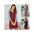 thumbnail image 7 of Women's V-Neck Slim Long Sleeve Nightdress, 7 of 7