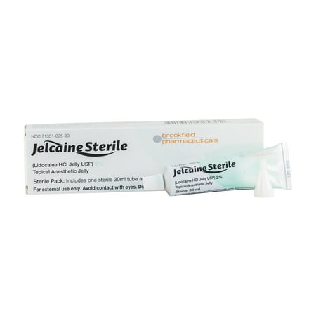 Jelcaine Sterile Lidocaine HCl Jelly USP 2% for Burn, 30 Milliliter, 1 Count