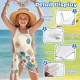 thumbnail image 4 of Xixirimido Boho Style Mandala Print Girls One Piece Swimsuit with Mesh Cover Up Teen Adjustable Strap Bathing Suits with Removable Bra Swimwear Set, Size 11-12 Years, 4 of 7