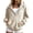 Beige, variant on Leopard Print Hoodies for Women Quarter Zip Drawstring Long Sleeve Pullover Relaxed Fit Casual Trendy Y2k Sweatshirts With Kangaroo Pocket