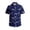 Dark Blue, variant on Boys Dinosaur Print Short Sleeve Button Down Shirt, Kids Casual Vacation Hawaiian Shirt for Outdoor Daily Sports Summer Wear(Dark Blue,6-7 Years)