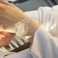 thumbnail image 2 of Wrist Watch Fashionable Rhinestone Roman Numeral Quartz Watch Lady Ornament, 2 of 9