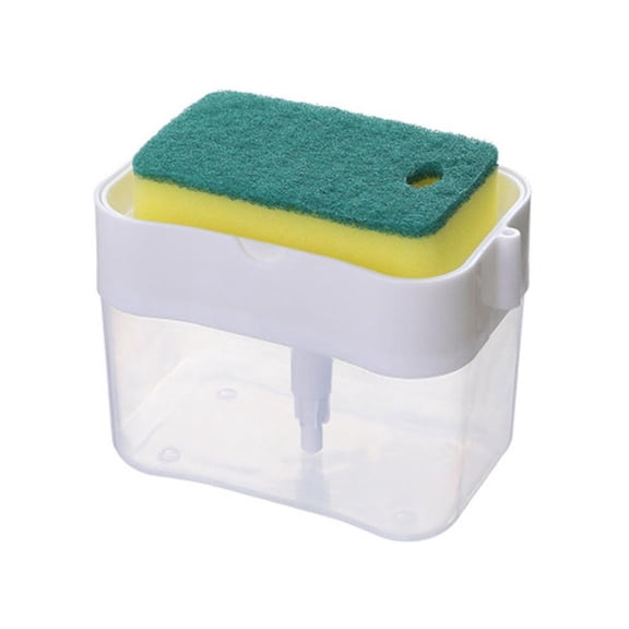 Soap Dispenser for Kitchen, Dish Soap Dispenser and Sponge Holder 2 in 1, Kitchen Soap Pump Dispenser Caddy