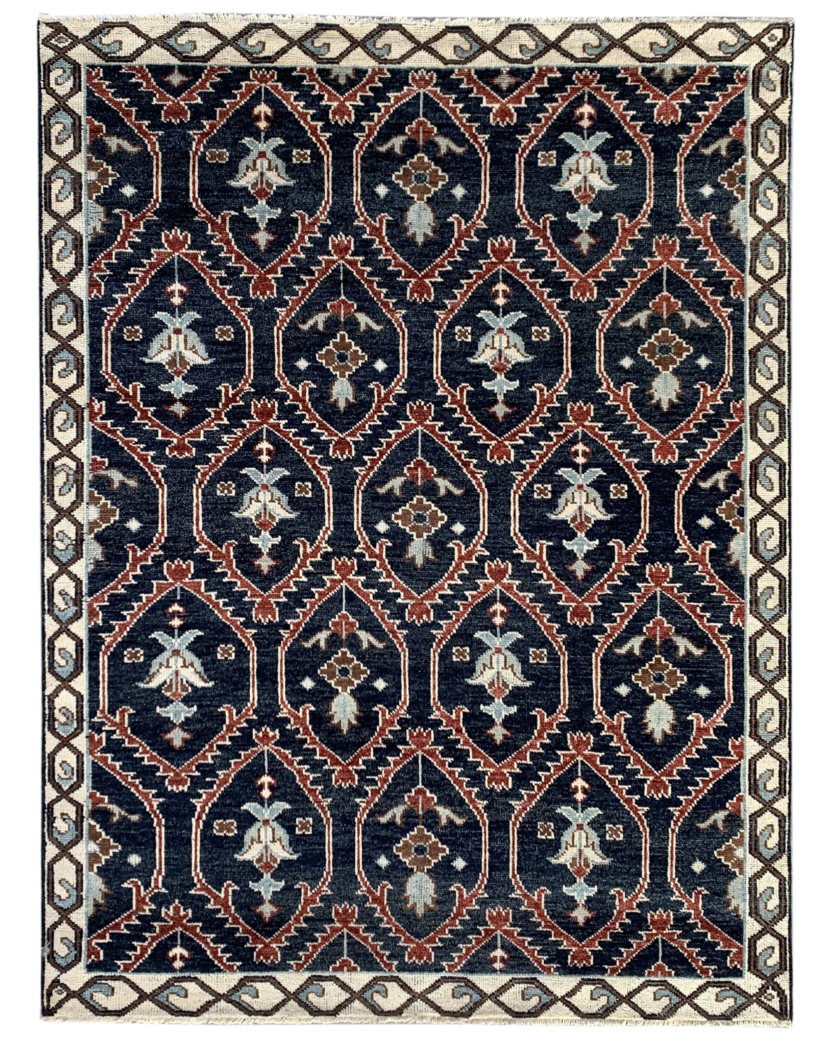 Olive Green 8' x 10' EORC KC30783OL8X10 Handknotted Wool Bijar Collection Rug 