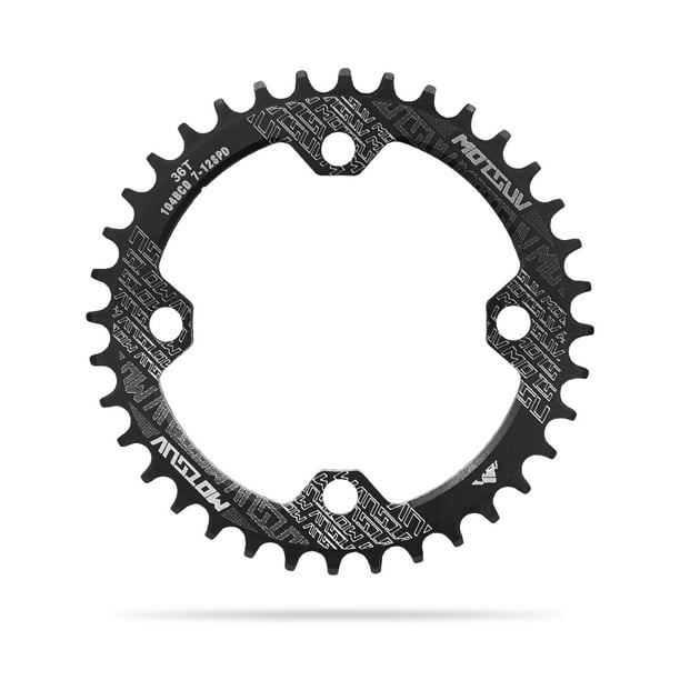 Chainset de bicicleta Bicicleta redonda Cerro de bicicleta Cadena de cadena Reemplazable Aleación de aluminio Anti-gota Ligero Ligero Ciclismo Diente Placa Individual Negro 36T Eigraketly OD003273-03