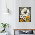 thumbnail image 4 of Nawypu  Daisy Flower Butterfly Canvas Wall Art Modern&nbsp;Artwork Prints Daisy wall Decor, Living Room Bathroom Bedroom Office Home Wall Decor, Grey Daisy Flowers, 4 of 5