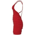 thumbnail image 6 of Wycnly Womens Dresses Party Club Sexy Bodycon Spaghetti Strap Mini Dresses Sleeveless V-Neck Solid Short Summer Dress Red XXL Clothes, 6 of 6