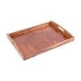 thumbnail image 3 of Bandeja de madera multiusos con 2 asas, despensa, encimera, cocina, centro de mesa, organizador de mesa rectangular, bandeja para servir, bandeja para grande Gloria bandeja de almacenamiento, 3 of 9