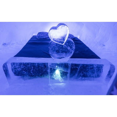 Norway Hotel - Canvas Print Kirkenes Snowhotel Norway Ice Sculpture Hotel Room Stretched Canvas 10 x 14