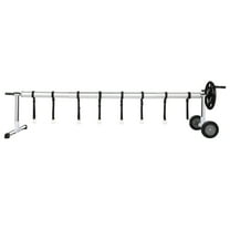 Zimtown Pool Cover Reel Set 18FT, Aluminum Solar Swimming Inground Pool Cover Reel Set, Black