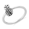 thumbnail image 2 of 925 Sterling Silver Oxidized Platinum Plated Pineapple Women Valentines Day Gifts Ring, 2 of 4