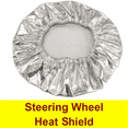 thumbnail image 2 of 2X Car Steering Wheel Sunshade Side Window Shade Silver Coated Cloth Steering Wheel Cover Sunscreen Insulation, 2 of 7