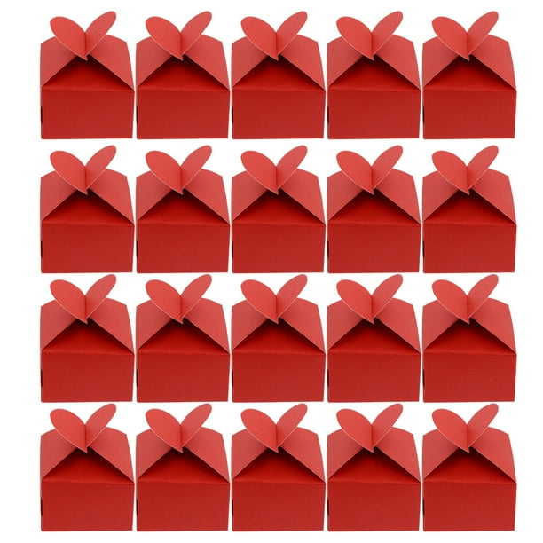 WORGEOUS 50 piezas cajas de dulces de boda contenedores de dulces de papel caja de dulces de corazón creativo