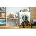 thumbnail image 2 of Ahgly Tapis Rond Lavable en Machine Intérieur Transitionnel Rouge Profond, 7 Pieds Rond, 2 of 7