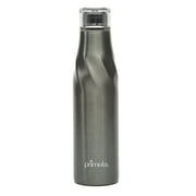 Primula Stainless Steel Water Bottle with Wide Mouth and Screw Cap, 18 Ounces, Gray