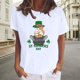 thumbnail image 2 of Camiseta de manga corta con cuello redondo suelta informal estampada para mujer Fridja  gope2258, 2 of 4