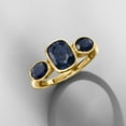 thumbnail image 4 of Ross-Simons 3.30 ct. t.w. Sapphire 3-Stone Ring in 18kt Gold Over Sterling, Women's, Adult, 4 of 6