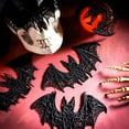 thumbnail image 2 of Halloween Bats Decoration Lace Bat 3D Scary Bat Decor Room Decor Realistic Props for Halloween Window Indoor Outdoor Party Supplies(12 Pieces,Black), 2 of 7