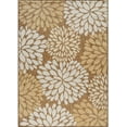 thumbnail image 3 of Beverly Rug Indoor/Outdoor Area Rugs,Modern Floral Patio Porch Garden Carpet, Wooden/Beige, 6'x9', 3 of 9