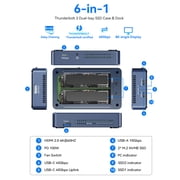 ACASIS Thunderbolt NVMe Dual Bay RAID Enclosure with High-Speed Transfer & Compatibility