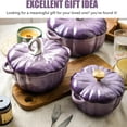 thumbnail image 6 of ACDANC 2026 New Pumpkin Dutch Oven Pot,Enameled Cast Iron 4-Quart Cookware with Lid –Dutch Oven Pot with Lid Non-Stick,All Stovetops Safe for Braising/Stews, 6 of 7