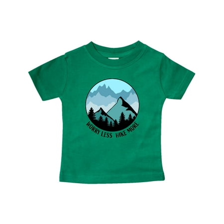 

Inktastic Worry Less Hike More with Mountains in Blue Gift Baby Boy or Baby Girl T-Shirt