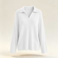 thumbnail image 7 of XRoczxe Women's V Neck Ribbed Knit Pullover Sweater, Long Sleeve Collared Casual Top, Soft Stretchy Tunic Shirt for Fall Winter Daily Office Wear, 7 of 7