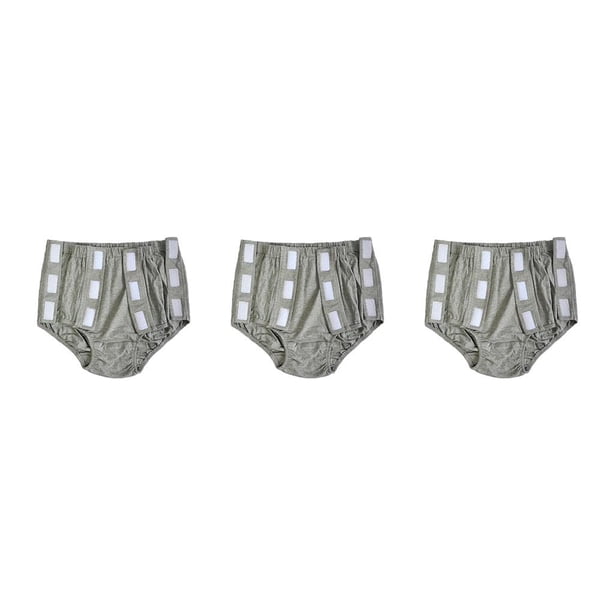 Soidarity Mujeres Adultos Reutilizable Incontinencia Pantalón Pañal Protector Gris XXL Type1 NO1