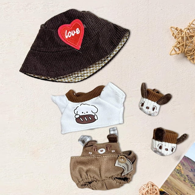 Ropa Para muñecos de peluche CUTICAT Disfraz con sombrero 15 a 17 cm