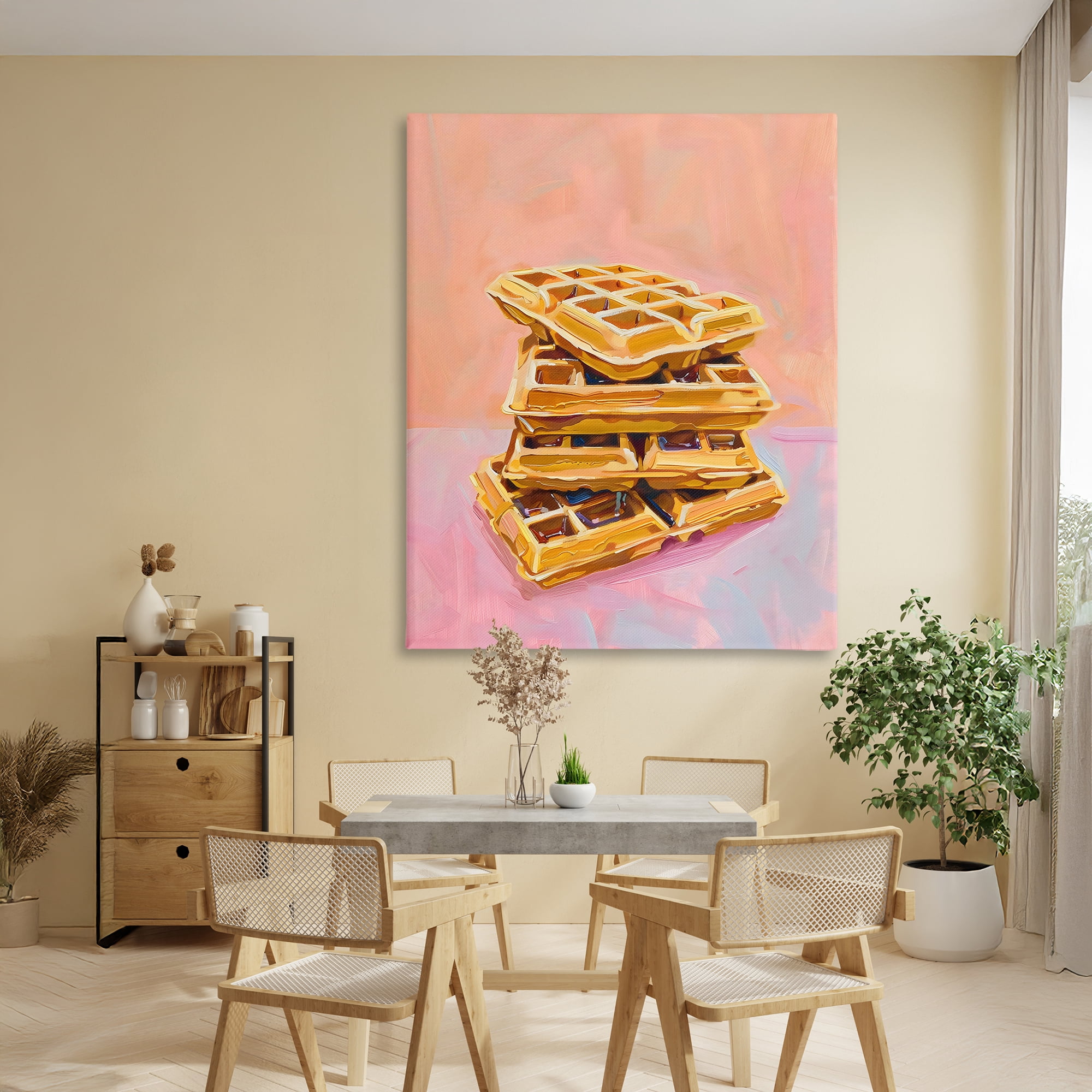 Stupell Industries Stack of Fluffy Waffles Canvas Wall Art, design by The Prints Vibe