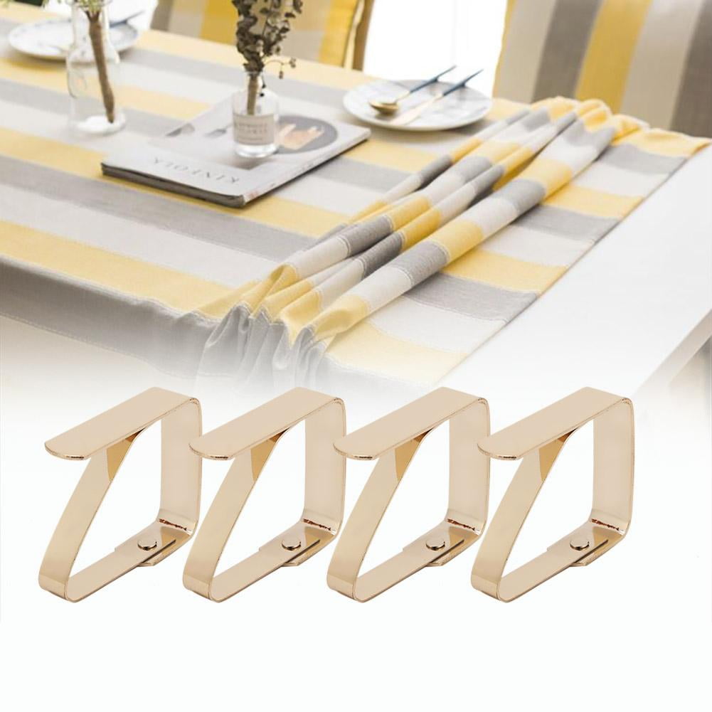 OTVIAP 4Pcs Stainless Steel Table Cloth Cover Clips Anti Slip