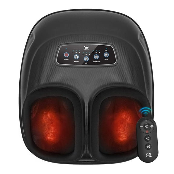 Shiatsu Foot Massager with Heat, Deep Kneading Feet Massager Machine with Controller, Black, Gifts