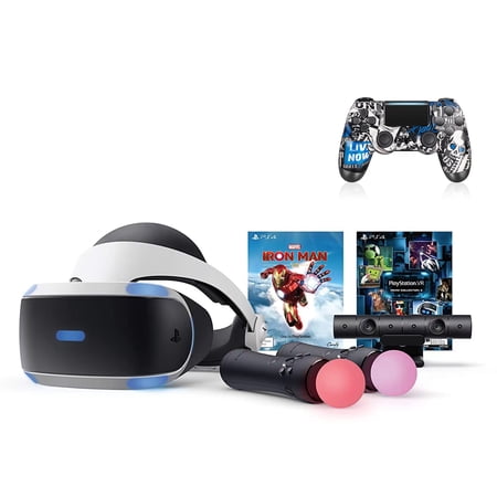 Playtation VR Marvel's Iron Man Bundle, VR Voucher, and VR Demo Collection 3 voucher, w/Wireless Controller