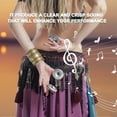 thumbnail image 4 of Amdohai 2pcs Finger Cymbals Belly Dancing Silver Finger Cymbals Belly, 4 of 6