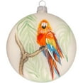 thumbnail image 1 of Hand-Blown Bauble Porcelain Red Parrot Hanging Ornament, 1 of 1