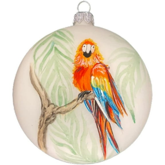 Hand-Blown Bauble Porcelain Red Parrot Hanging Ornament