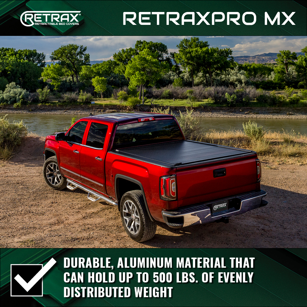 RetraxPRO MX Retractable Truck Bed Tonneau Cover | 80846 | Fits 2007 - 2021 Toyota Tundra Regular & Double Cab w/ Deck Rail System w/ stake pocket access 6' 7" Bed (78.7") - image 5 of 8