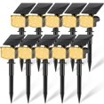 thumbnail image 1 of Focos solares NACINIC, paquete de 10 unidades, impermeables, color blanco cálido, 1 of 6