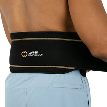Copper Compression PRO+ Back Brace L-XL: Lumbar Support and Lower Back Pain  for Peak Performance. Sports/Fitness: Lifting, X-training, Core, Rest & Recovery. Fits men and women. 1 brace.